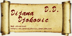Dijana Đoković vizit kartica